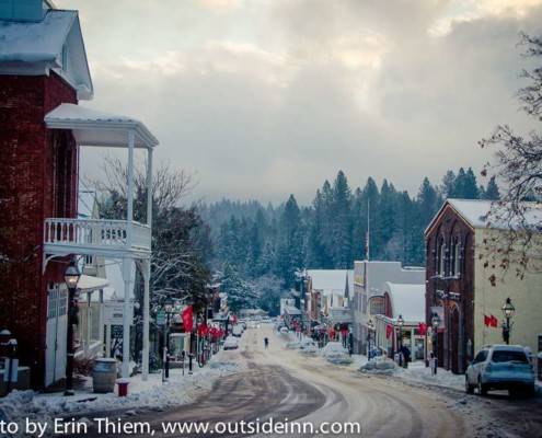Snowy Downtown Nevada City