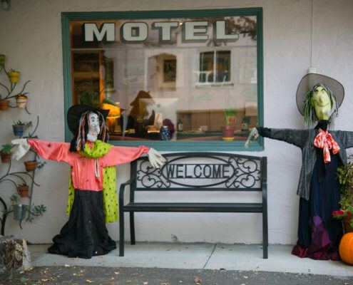 Outside Inn Halloween